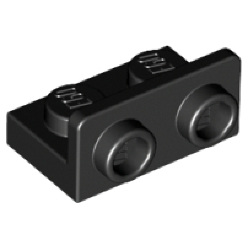 Plaat, Hoek 1x2 - 1x2 omgekeerd Black